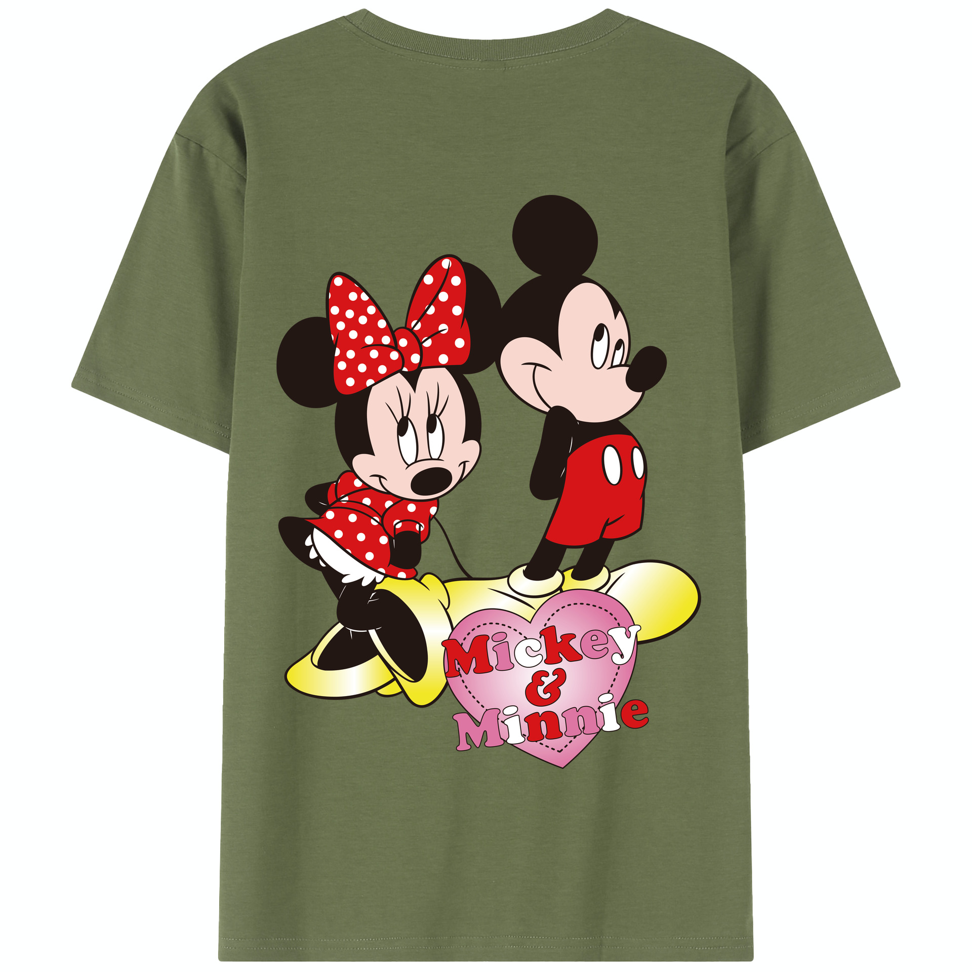 （画像用） ミッキーマウス Mickey Mouse 綿100％半袖Tシャツ（背面プリント）